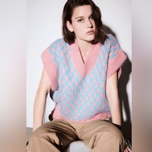 Zara Sweater Chackboard Vest
